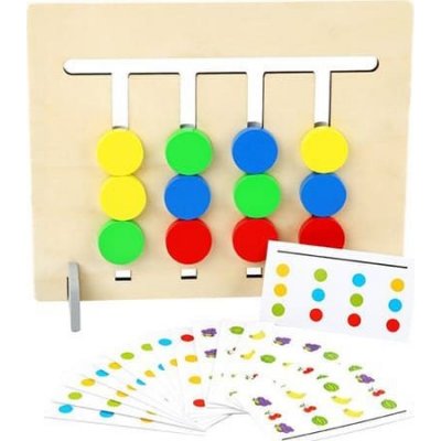 Netscroll skládačka pro rozvoj logického myšlení 36 úkolů 18 karet poznávání tvarů a barev rozvoj motorických dovedností CombinationGame