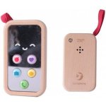 Teddies Telefon Mobil dřevo 11cm na baterie se zvukem v krabičce 8x12x4cm 10m+ – Zboží Mobilmania