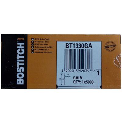 Bostitch hřebíčky BT13 - 30 mm pozink 5000 ks v bal. BT1330GA – Zbozi.Blesk.cz