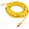 síťový kabel Gembird PP6A-LSZHCU-Y-30M Patch, S/FTP, 6a, drát, Cu, LSZH, 30m, žlutý