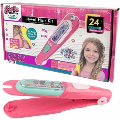 Zdobení vlasů holčičí set ozdoby 24ks s aplikátorem v krabici – Zboží Mobilmania