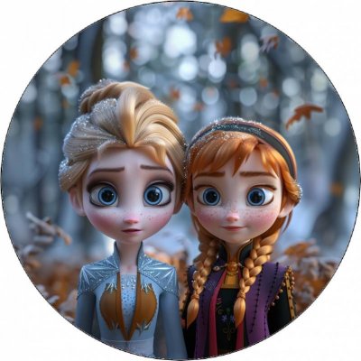 Jedlý papír Frozen Anna a Elsa 19,5 cm – Sleviste.cz