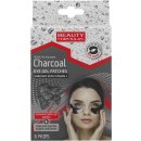 Pleťová maska Beauty Formulas gelové oční pásky s aktivním uhlím 6 párů