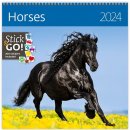 Nástěnný poznámkový Horses 2024