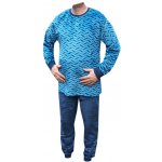 xcena pánské pyžamo dlouhé mikroplyšové modré – Zbozi.Blesk.cz