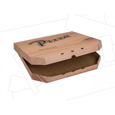 Krabice na pizzu 32x32x3cm v dekoru dřeva od 4,56 Kč - Heureka.cz