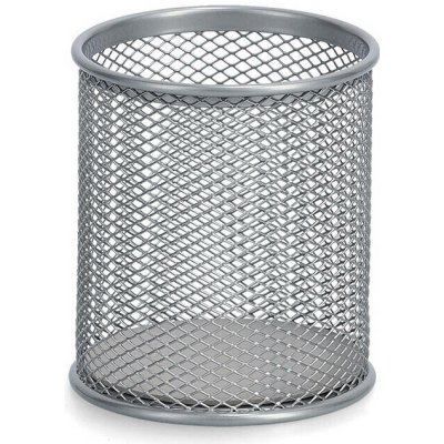 ZELLER Stojánek na tužky kovový stříbrný 8 × 9,5 cm – Zboží Dáma