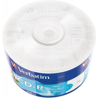 Verbatim CD-R 700MB 52x, Printable, wrap, 50ks (43794)