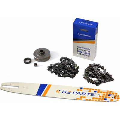 HS PARTS Vodící lišta 18" 45cm + 2 x řetěz .3/8" 1,6mm 66 čl. + řetězka pro Stihl MS360 – Sleviste.cz