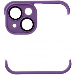 Pouzdro AppleMix Bumper / mini rámeček pro Apple iPhone 14 + tvrzené sklo na čočky kamery - silikonové - černé