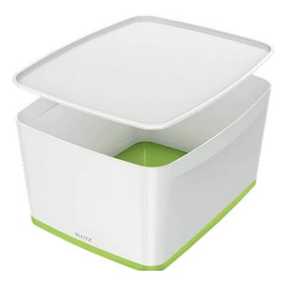 Leitz MyBox s víkem velikost L bílá/zelená 52161054 – Hledejceny.cz