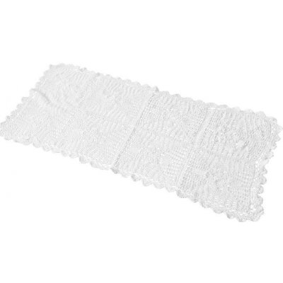 BO-MA Háčkovaný ubrus Květy bílý 50x100 cm – Sleviste.cz