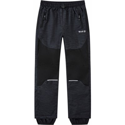 Wolf B2470 dětské šusťákové kalhoty zateplené tmavě šedá – Zboží Mobilmania