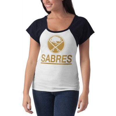 47 Brand Dámské tričko Buffalo Sabres Big Time Slim Fit Raglan T-Shirt – Zboží Mobilmania