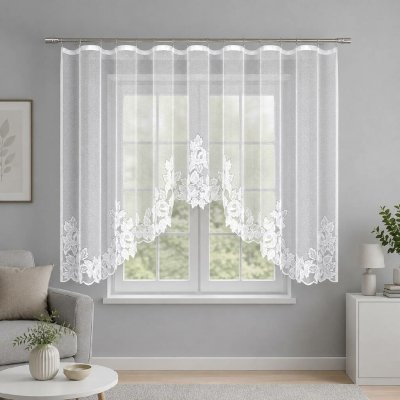 Dekorační žakárová záclona s řasící páskou STEPHA 140 bílá 300x140 cm MyBestHome – Hledejceny.cz