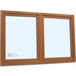 KNIPPING Plastové okno - 70 AD, 2100x1200 mm, O/OS sloupek, zlatý dub Barva, imitace: zlatý dub/bílá (jednostranně) – Sleviste.cz