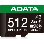 Adata MicroSDXC 512GB Speed Plus UD512GUI3V30A2SP-RA1 – Zbozi.Blesk.cz