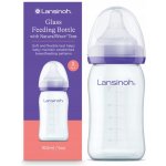 Lansinoh skleněná kojenecká láhev s NaturalWave TM savičkou savička S 160ml – Zboží Dáma