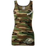 Running nápis šikmo dámské Maskáčové tílko Hnědý maskáč – Zboží Dáma