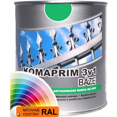 Akzo Nobel Samozákladový email Komaprim 3v1 0,7 L RAL 9017 dopravní černá – Zboží Mobilmania