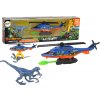 Auta, bagry, technika Dino Lean Toys Vrtulník Dinosauří park Modrý Park Set