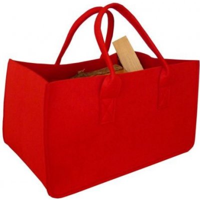 Lienbacher Velká filcová taška na dřevo 27 x 34 x 50 cm červená