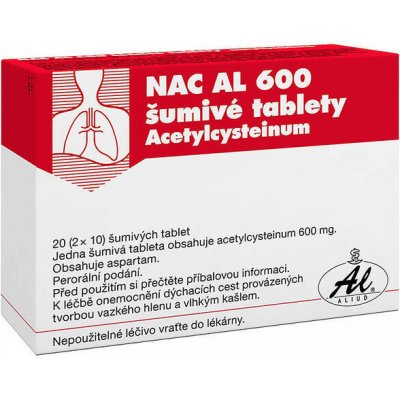 Nac AL 600 Šumivé tablety por.tbl.eff. 20 x 600 mg