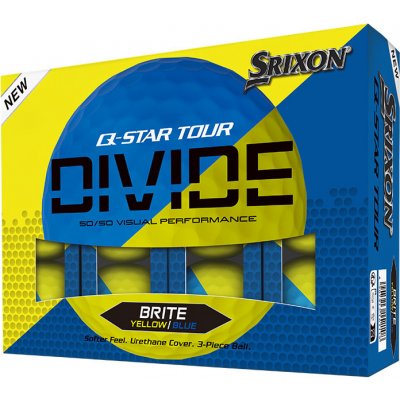 Srixon Q-Star Tour Divide 2 žluto-modré 12 ks – Zboží Mobilmania