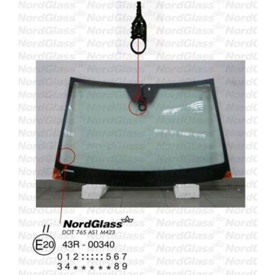 NordGlass Čelní sklo - zelené / senzor [09/04-] ASNG 5358AGSMV1B – Zbozi.Blesk.cz