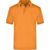 Pánské Tričko James & Nicholson pánská polokošile Polo Tipping JN034 - bílá Oranžová
