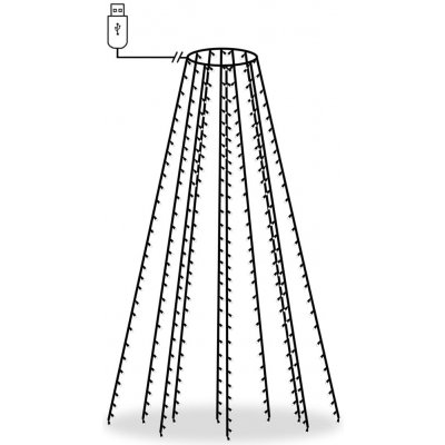 vidaXL vánoční stromek světelná síť s 300 LED diodami studená bílá 300 cm – Zbozi.Blesk.cz