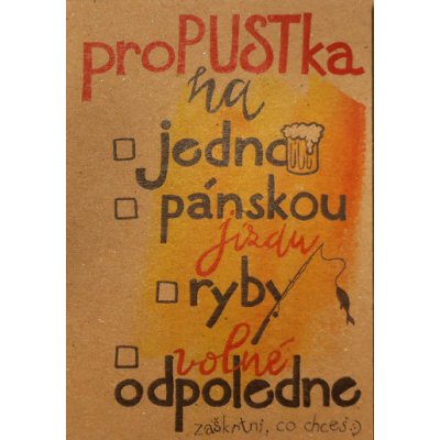 Přáníčko BeBechy - recyklovaný papír - Propustka