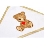 Baby Nellys Termoosuška s kapucí Sweet TEDDY 100x m bílá – Zboží Dáma