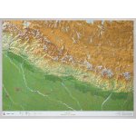 Georelief Nepál - plastická mapa 80 x 60 cm Varianta: bez rámu, Provedení: plastická mapa – Sleviste.cz