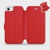 Pouzdro a kryt na mobilní telefon Pouzdro Mobiwear Luxusní flip Apple iPhone 7 kožené Červené