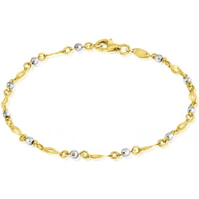 Gemmax Jewelry zlatý náramek s kuličkami žluto-bílý GLBCNxx0424 od 5 850 Kč  - Heureka.cz