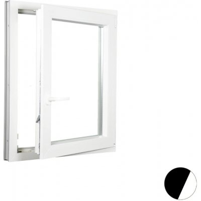 ALUPLAST Plastové okno jednokřídlo bílé 60x90 Pravé, Dvojsklo – Zboží Mobilmania