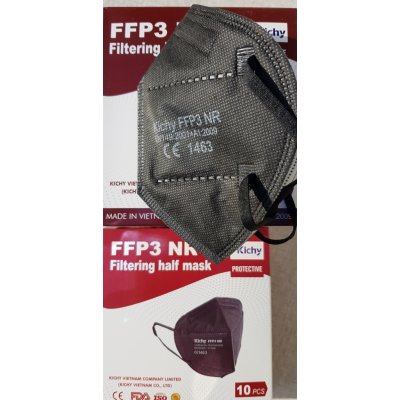 Kichy respirátor FFP3 černý 10 ks – Sleviste.cz