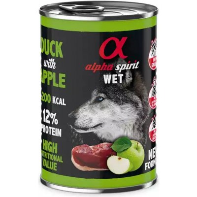 Alpha Spirit Dog Wet - Duck & Green Apple 400 g