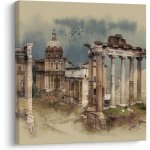 Obraz - Forum Romanum, Řím, Itálie, jednodílný 50x50 cm – Hledejceny.cz