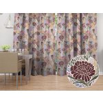 Biante Bavlněný závěs Sandra SA-648 Akvarelové květiny na bílém 150x190 cm – Hledejceny.cz