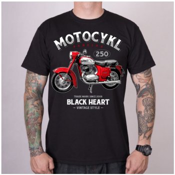 Black Heart Motocykl Panelka černá