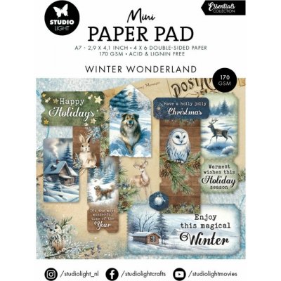 Mini kreativní blok Studio Light "Winter Wonderland", A7, 24 l. - Zimní krajinka – Hledejceny.cz