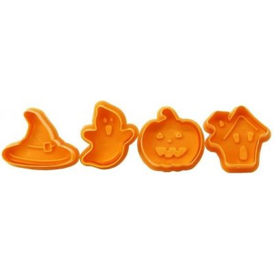 TORO Razítko na cukroví 4 ks Halloween oranžové, plast – Zboží Dáma