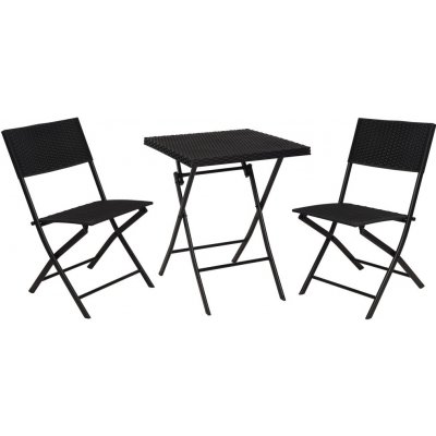 PROGARDEN KO-FD4000050 Zahradní nábytek skládací sada 3 ks stůl + 2 židle – Zboží Mobilmania