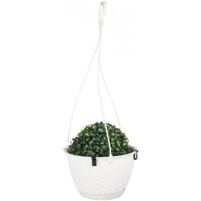 Nohel Garden květináč závěsný RATOLLA ROUND W plastový 22x14 cm bílý – Hledejceny.cz