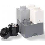LEGO® úložné boxy Multi-Pack 4 ks černá bílá šedá – Zboží Dáma