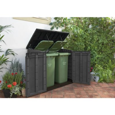 Keter Store-It-Out MAX 2 x 240l tmavě šedý – Hledejceny.cz