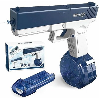 BATTLE Elektrická vodní pistole - Glock, 2 zásobníky, modrá – Zboží Dáma
