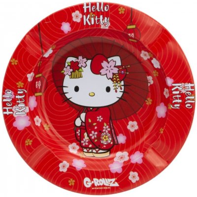 G Rollz Kovový popelník Hello Kitty Kimono Red